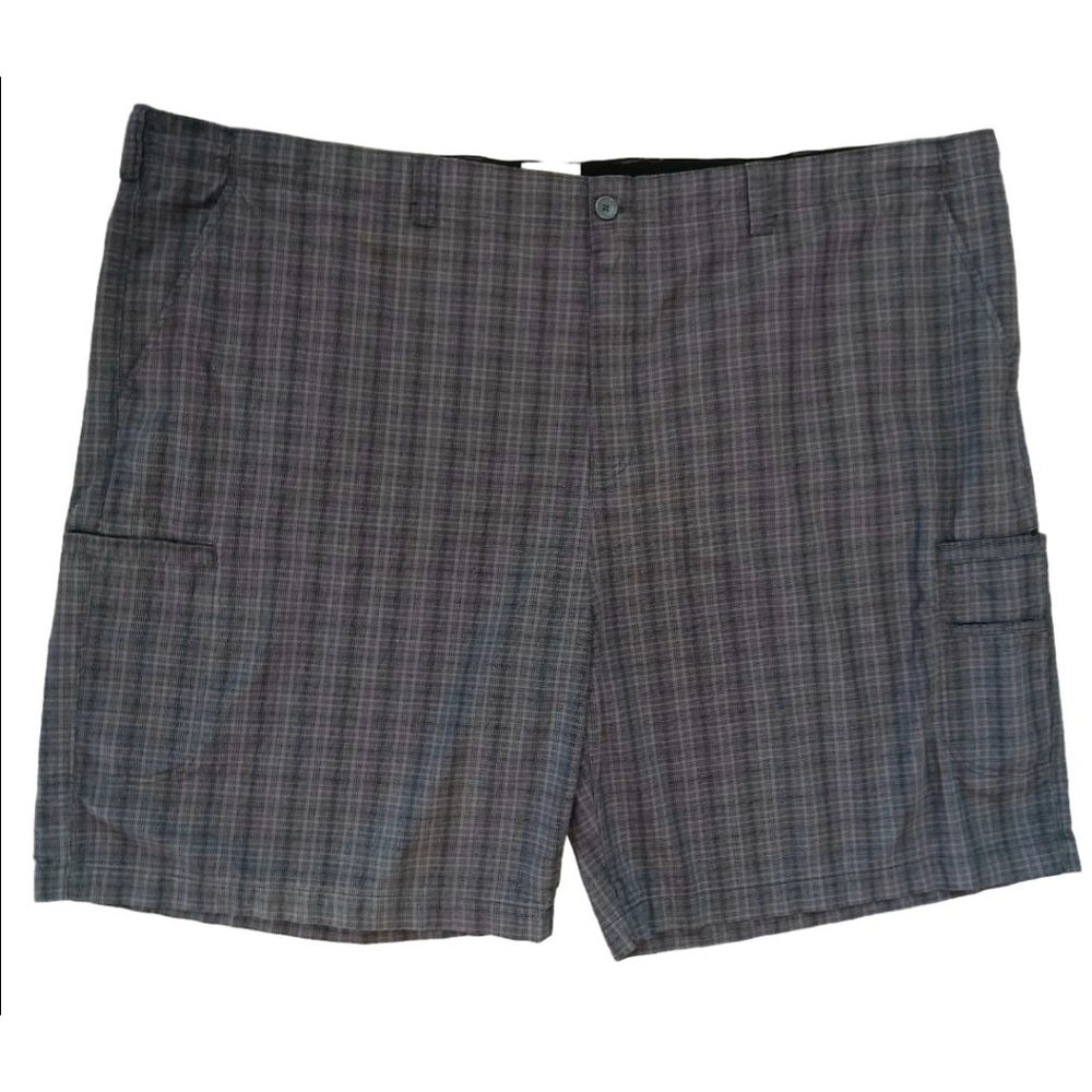 Men's True Nation Shorts Size 60 Gray Plaid